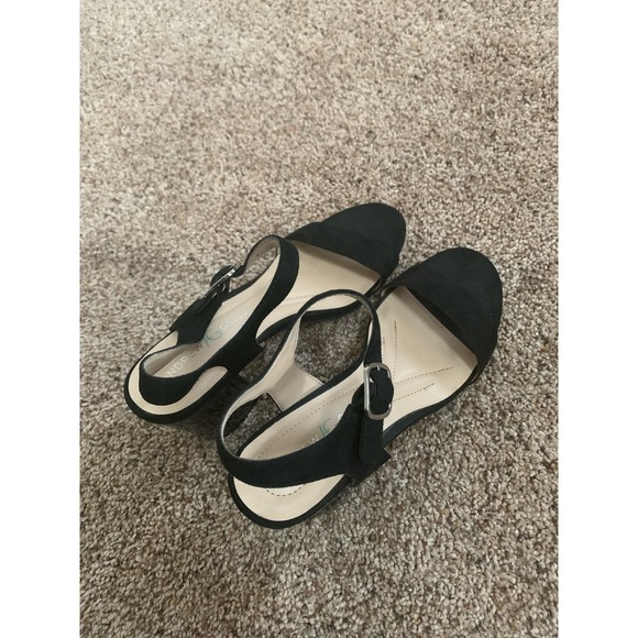 Andrew Geller "Fayer" Strappy Snake Print 3.5 Block Heel Womens Size 8.5M Heel - Picture 4 of 10